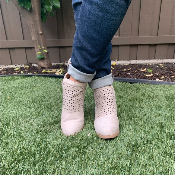 Sand Faux Suede Ankle Booties - Picture 2 of 6
